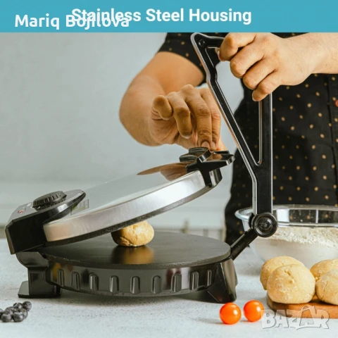 Преса за тортили и чапати 1200W  – автентични мексикански и индийски вкусове у дома за секунди!, снимка 4 - Други - 50947460