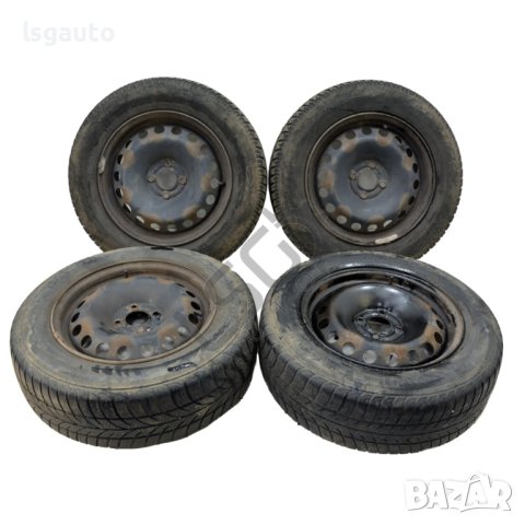 Стоманени джанти 4x100 с гуми R15 Renault Megane II 2002-2010 ID:107022, снимка 1 - Части - 41734645