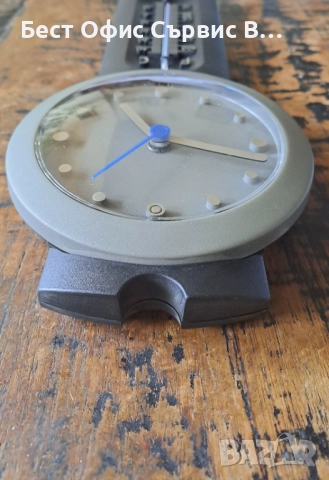 часовник стенен с термометър Хенкелс Henkels сив Aachen Design Germany Германия, снимка 6 - Стенни часовници - 52387465