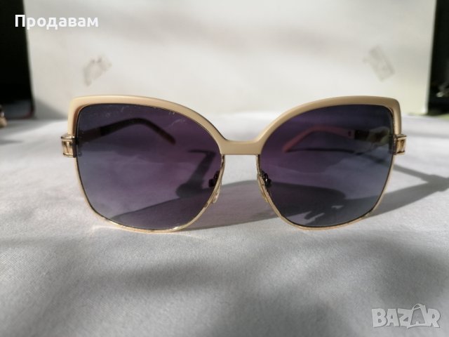 Слънчеви очила с метална и пластмасова рамка с цвят слонова кост и злато. Поляризирани., снимка 1 - Слънчеви и диоптрични очила - 44210864
