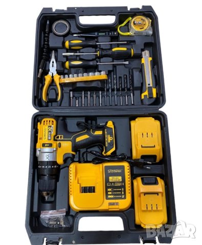 Акумулаторен Ударен Винтоверт 36V 8Ah  безжичен с 2 батерии + 30 части инструменти , снимка 3 - Винтоверти - 34405533