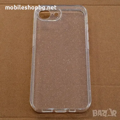 iPhone SE 4 прозрачен кейс с брокат, снимка 2 - Калъфи, кейсове - 49903015