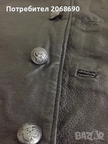 Мъжки черен елек от естествена кожа, снимка 4 - Други - 48332439