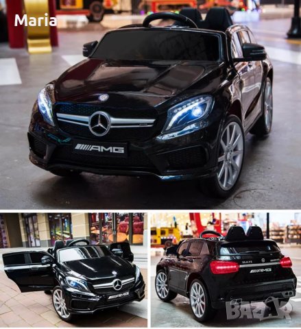Акумулаторен джип Mercedes GLA45 12V батерия,MP3, с меки гуми с Кожена седалка, снимка 13 - Детски велосипеди, триколки и коли - 39001281