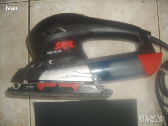 200 Вата Правоъгълен Профи Виброшлайф-СКИЛ-SKIL 7351-Breda-NL-180х90мм-ОТЛИЧЕН-С Прахов Миещ Филтър
