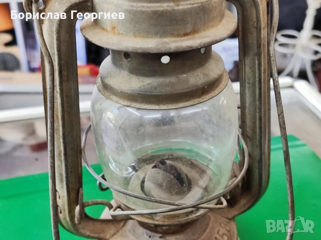 Стар немски газен фенер Bat 158, снимка 3 - Антикварни и старинни предмети - 50532757