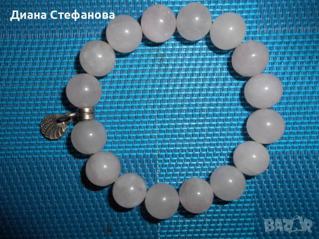 Гривни и колиета естествени камъни - малахит, яспис, розов кварц и др., снимка 2 - Гривни - 53498725