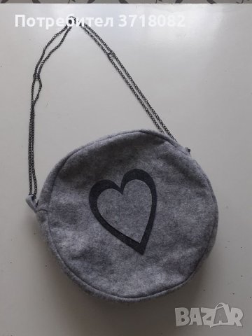 Дамска чанта от сив плат