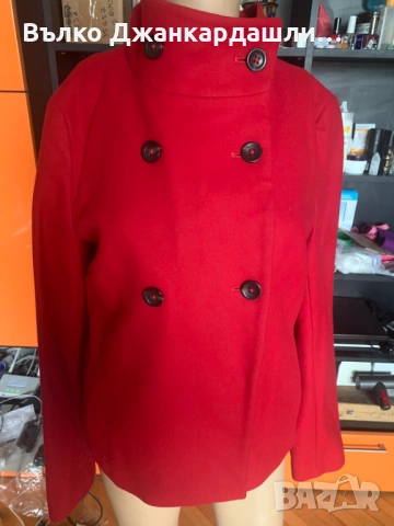 Кокетно късо червено палто Marc O'Polo (вълна и кашмир), размер 36