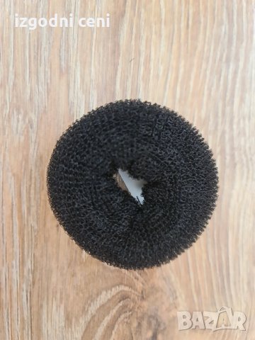 Гъба за кок, черна, дунапренена, малък размер, снимка 2 - Аксесоари за коса - 35842032