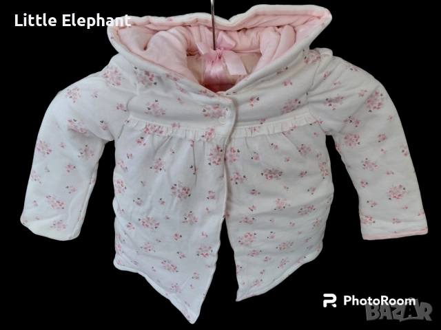 Двулицево якенце за 12-18 мес момиченце сърца"Love coat",Англия/ново, снимка 2 - Комплекти за бебе - 51824943