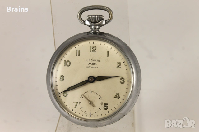 1950's JUNGHANS ASTRA J24 Немски Джобен Часовник, снимка 2 - Антикварни и старинни предмети - 53401012