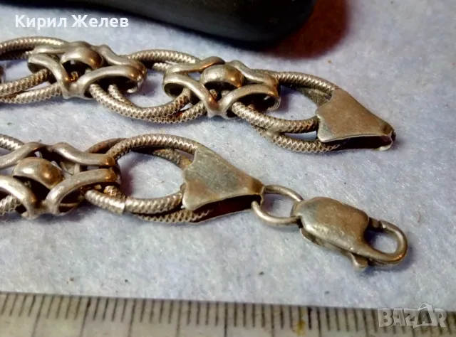 ПРЕВЪЗХОДНА ВИНТИДЖ СРЕБЪРНА ГРИВНА СРЕБРО 925 РЯДКА ПЛЕТКА МАЙСТОРСКА РЪЧНА СТАРА ИЗРАБОТКА 49303, снимка 9 - Гривни - 48480840