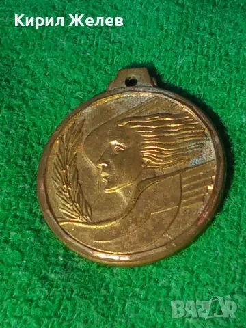СТАР БРОНЗОВ АРТ МЕДАЛ МНОГО КРАСИВ РЕЛЕФЕН ПОЗЛАТА 18144, снимка 7 - Колекции - 31026849
