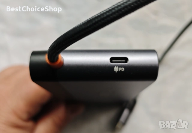 NOVOO USB C докинг станция за 4 монитора – 14-в-1 хъб с 4K DisplayPort и HDMI, снимка 5 - Кабели и адаптери - 53749075