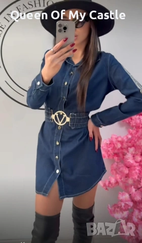 Разкошна рокля деним, снимка 2 - Рокли - 53329509