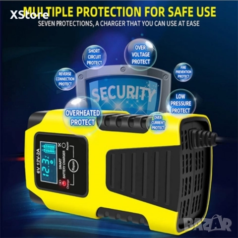 Умно зарядно устройство за акумулатор 6V/12V, снимка 4 - Аксесоари и консумативи - 52458357