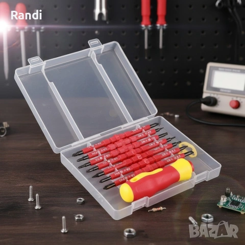 Професионален комплект двустранни изолирани отвертки с дръжка - 14в1, снимка 7 - Други стоки за дома - 53255920