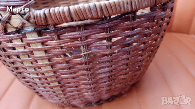 Плетена кошница, кръгла, снимка 5 - Други - 41911735