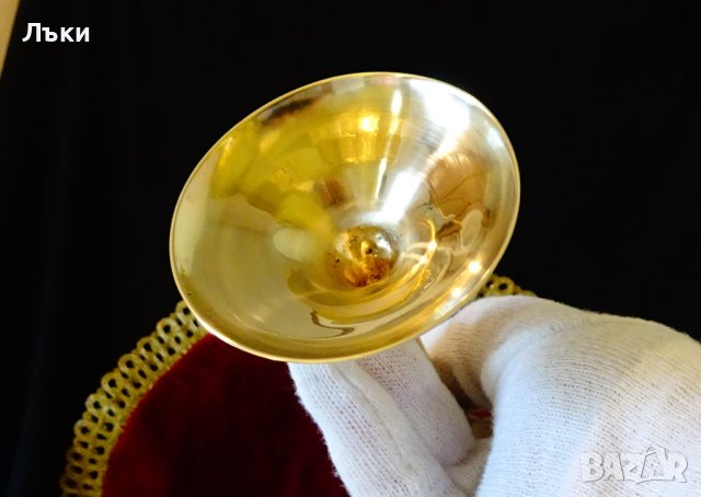 Бронзов бокал,чаша за вино 24.5 см. , снимка 5 - Антикварни и старинни предмети - 40253226