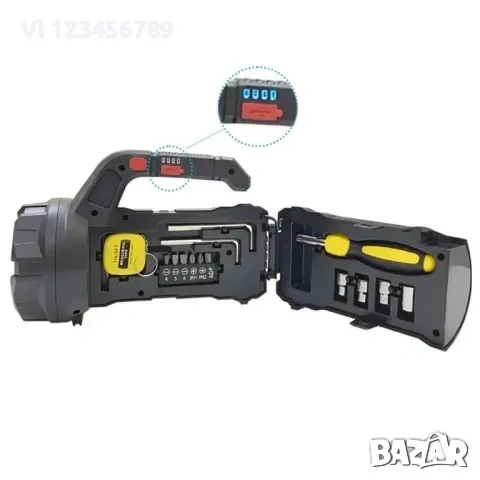 17в1 Многофункционално 18W LED фенер с вграден комплект инструменти, снимка 2 - Други инструменти - 53836038