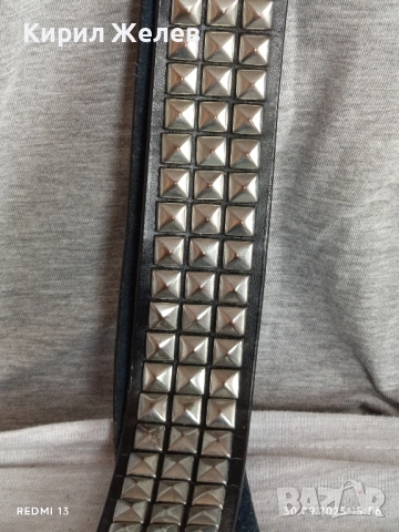 Дамски кожен колан с капси тип рокерски много красив 46942, снимка 3 - Колани - 51892835