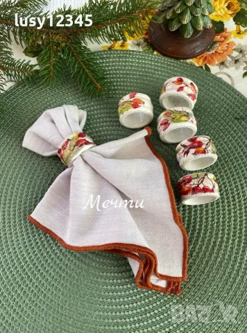 Пръстени за салфетки с шипки!

