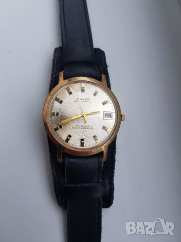 Позлатен мъжки часовник Anker Automatic 25 Rubys, снимка 7 - Антикварни и старинни предмети - 41241524