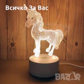 Холограмна 3D LED нощна лампа, снимка 3 - Други стоки за дома - 42469581