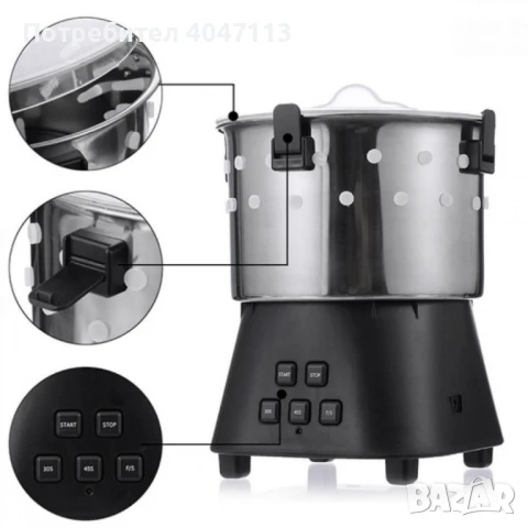 Машина за скубане на пъдпъдъци 12V, 220V 15W, снимка 3 - Други машини и части - 51393312