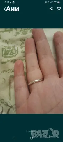 Сребърен пръстен, снимка 3 - Пръстени - 48042434