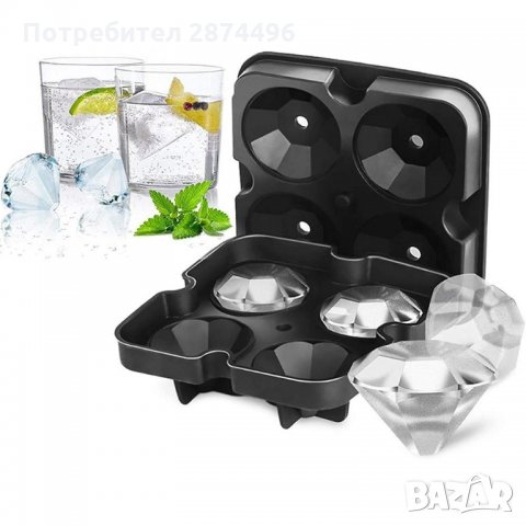 3228 Пластмасова форма за лед с капак ДИАМАНТ, снимка 8 - Други стоки за дома - 35726348