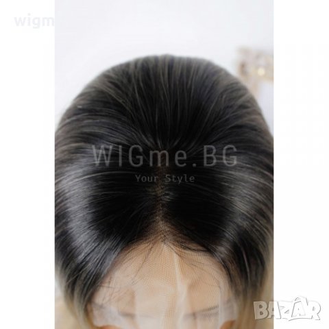 Къса права руса лейс фронт перука Диа, снимка 6 - Аксесоари за коса - 35796379