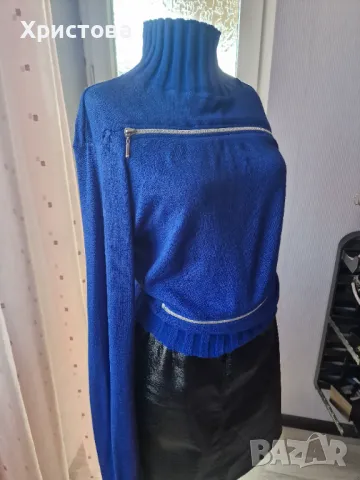 Фин пуловер в кралско синьо - 10,00лв., снимка 5 - Блузи с дълъг ръкав и пуловери - 49653974