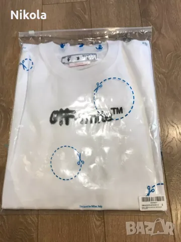 OFF-WHITE™ Spray Helvetica тениска, размер: S