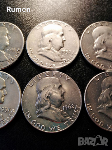 Халф долар САЩ , снимка 3 - Нумизматика и бонистика - 36413842