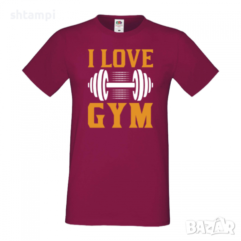 Мъжка Фитнес тениска I Love Gym 1 Gym,спорт,Щанги,Тренировки,Спортуване,, снимка 5 - Тениски - 36507344