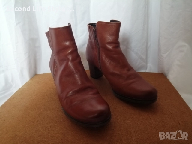 № 40 Gabor дамски боти естествена кожа в кафяв цвят, снимка 3 - Дамски боти - 52921137