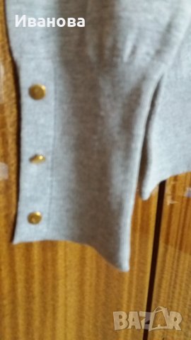 Сив тънък пуловер, снимка 3 - Блузи с дълъг ръкав и пуловери - 42015875