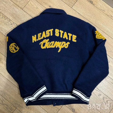 Колежанско яке Polo Ralph Lauren Pile Fleece Letterman | M размер, снимка 3 - Якета - 52661522