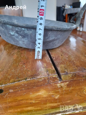 Стар бакърен,меден тиган #2, снимка 7 - Други ценни предмети - 53342749