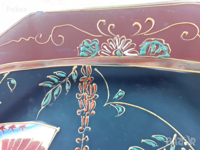 Стар порцелан колекционерска чиния AITO CHINA Япония, снимка 4 - Антикварни и старинни предмети - 53408933