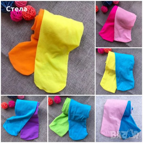 Двуцветен детски чорапогащник , чорапогащник за балет, снимка 2 - Чорапи - 34407076