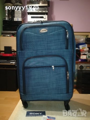 КУФАР 65Х42Х22СМ-СИН ДЕНИМ 1808231730, снимка 4 - Куфари - 41896424