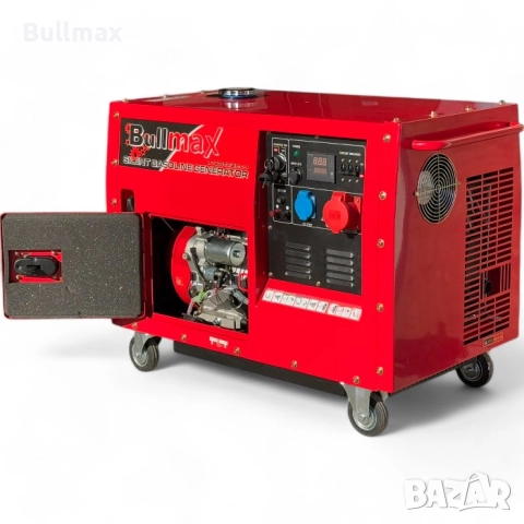  BULLMAX Бензинов Агрегат за ток 7,5 KW трифазен обезшумен + АТС кутия, снимка 5 - Генератори - 52569870