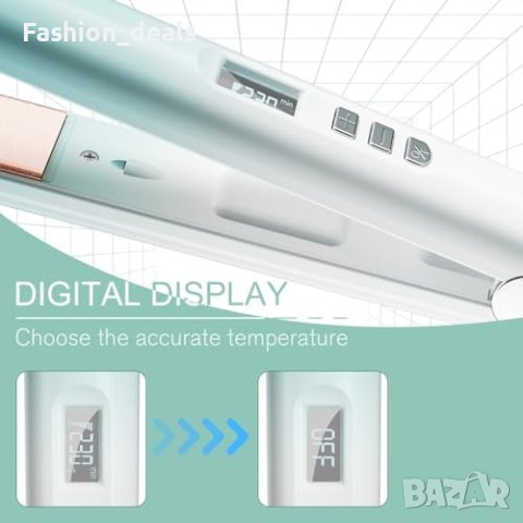 Нова Йонна преса за коса K&K плоча с керамично покритие от турмалин Прическа жени, снимка 6 - Преси за коса - 42444779