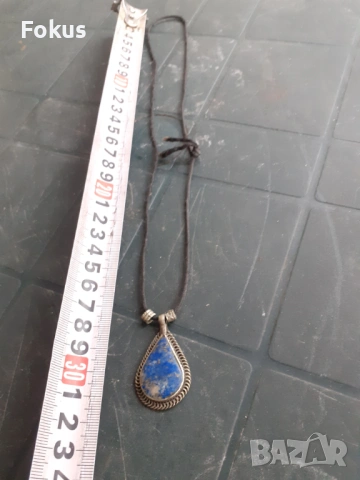 Висулка мадальон гердан колие огърлица носия Лапис лазули, снимка 6 - Антикварни и старинни предмети - 53282739