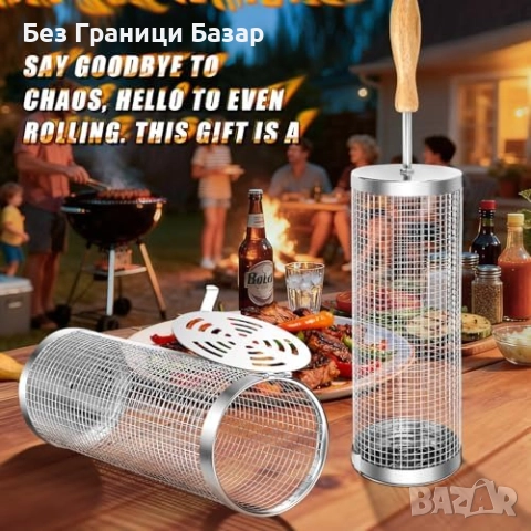 Нови Грил кошници от неръждаема стомана 304 BBQ аксесоар 2 броя за месо, снимка 7 - Други - 52877441