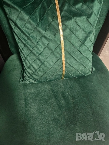 Зелен фотьойл, снимка 3 - Дивани и мека мебел - 52531674