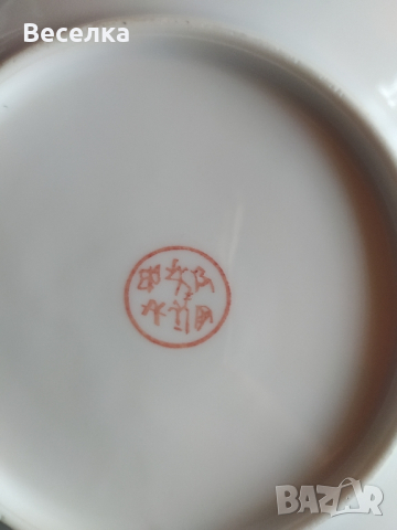 Японски порцеланови чинии с гейши , снимка 2 - Колекции - 44834484